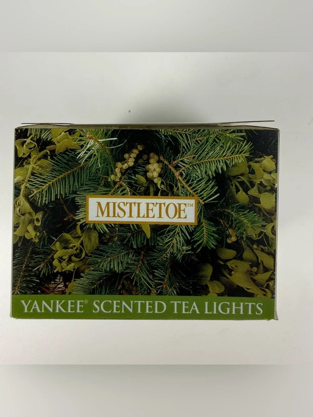 Yankee Candle MISTLETOE Scented Tea Lights Box of 12 Holiday Favorite Christmas
